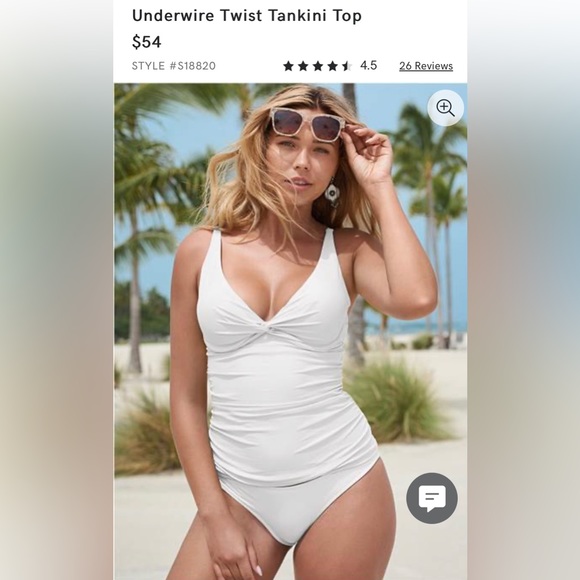 Underwire twist Tankini top - Picture 2 of 2